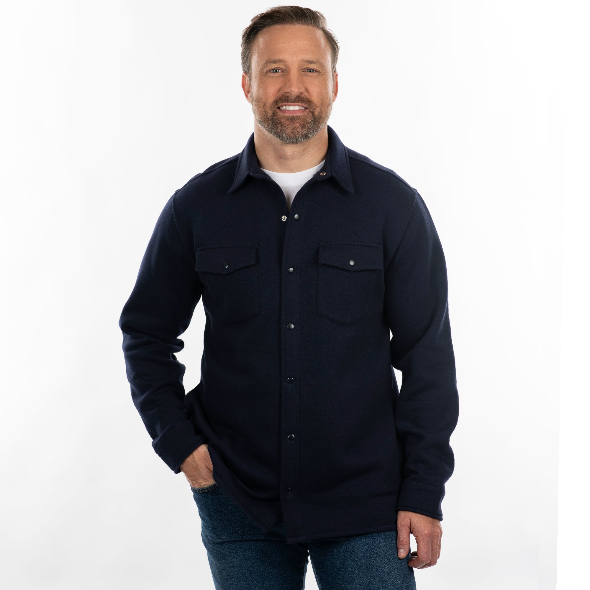 FLEECE SNAP JACKET - B8760 | Burnside Sierra Pacific Apparel