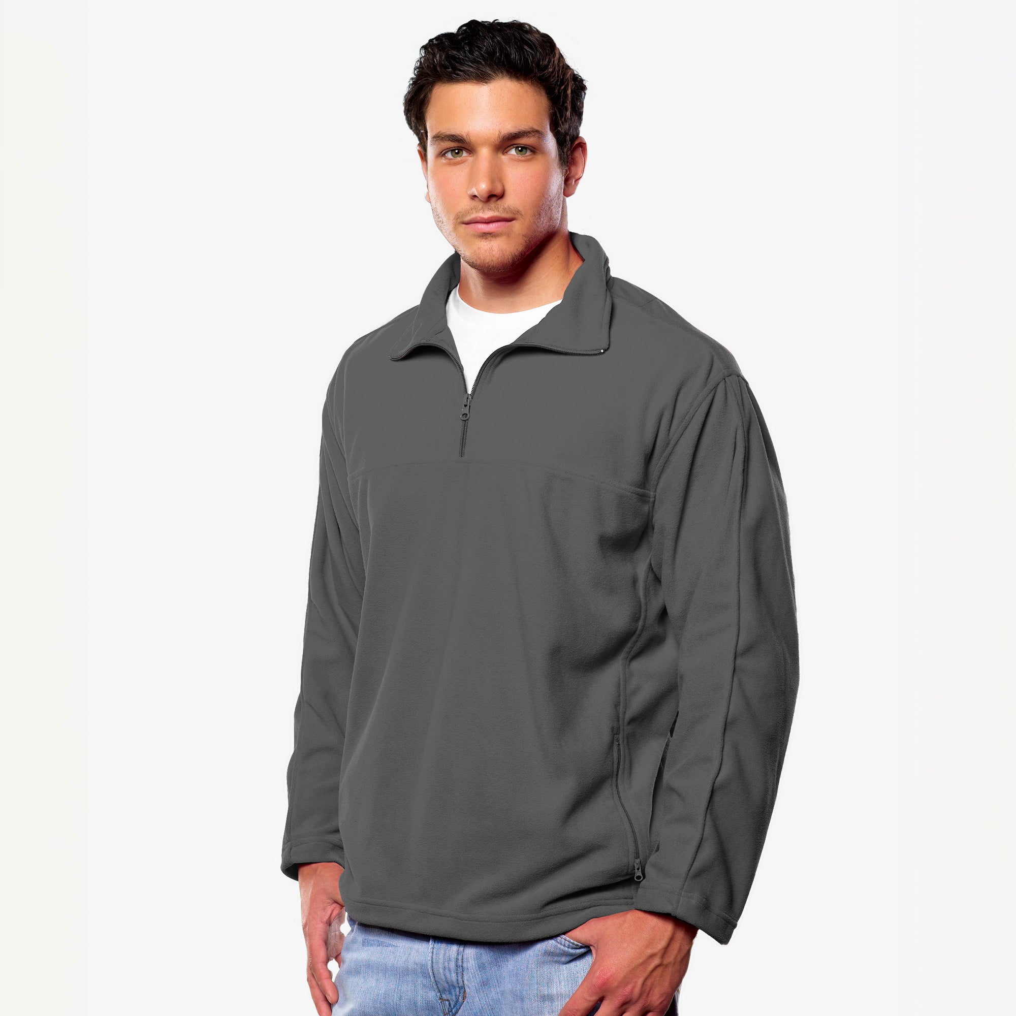 MENS 1/4 ZIP MICRO FLEECE PULLOVER - S3351 | Burnside Sierra