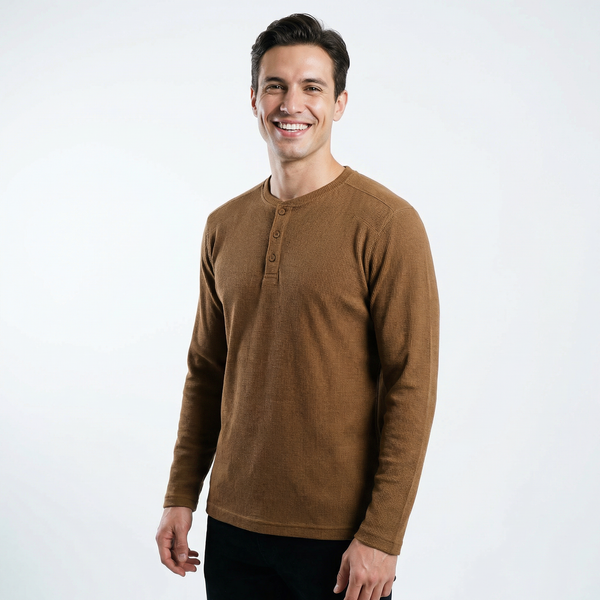 THERMAL HENLEY TOP - B8101