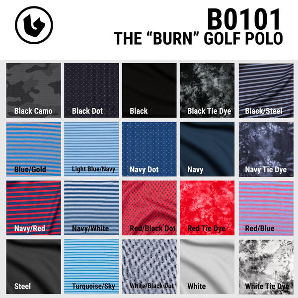 MENS BURN GOLF POLO - B0101