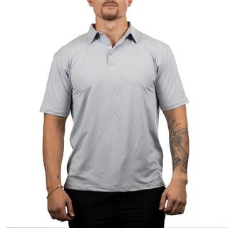 Buy heather-light-grey Burnside Dawn to Dusk Polo - B0900