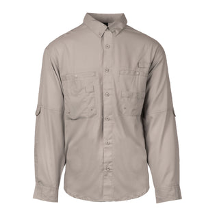 Buy cool-grey Burnside Baja Island Long Sleeve Fishing Shirt - B2299