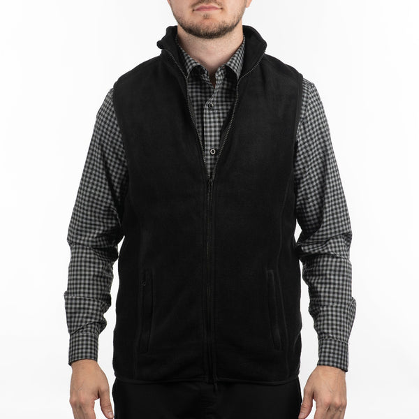 MENS FULL ZIP ARCTIC POLAR FLEECE VEST - B 3012