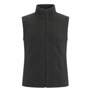 Buy heather-charcoal MENS FULL ZIP ARCTIC POLAR FLEECE VEST - B3012