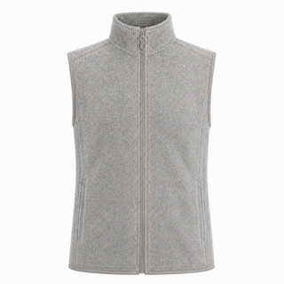 Buy heather-grey MENS FULL ZIP ARCTIC POLAR FLEECE VEST - B3012