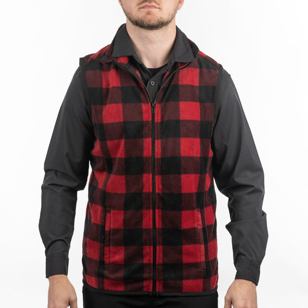 MENS FULL ZIP ARCTIC POLAR FLEECE VEST - B 3012