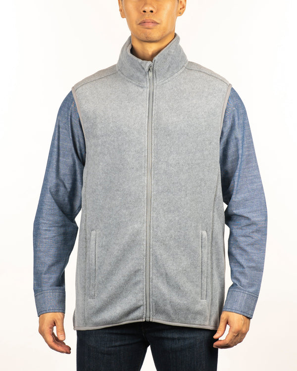 MENS FULL ZIP ARCTIC POLAR FLEECE VEST - B 3012