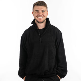 MENS 1/4 ZIP POLAR FLEECE PULLOVER - B 3052
