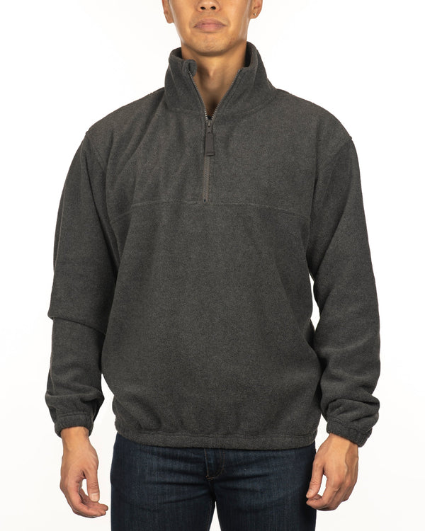 MENS 1/4 ZIP POLAR FLEECE PULLOVER - B 3052