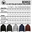 MENS 1/4 ZIP POLAR FLEECE PULLOVER - B3052