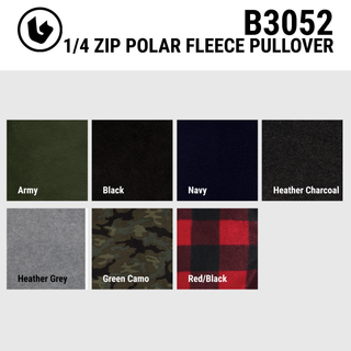 MENS 1/4 ZIP POLAR FLEECE PULLOVER - B3052