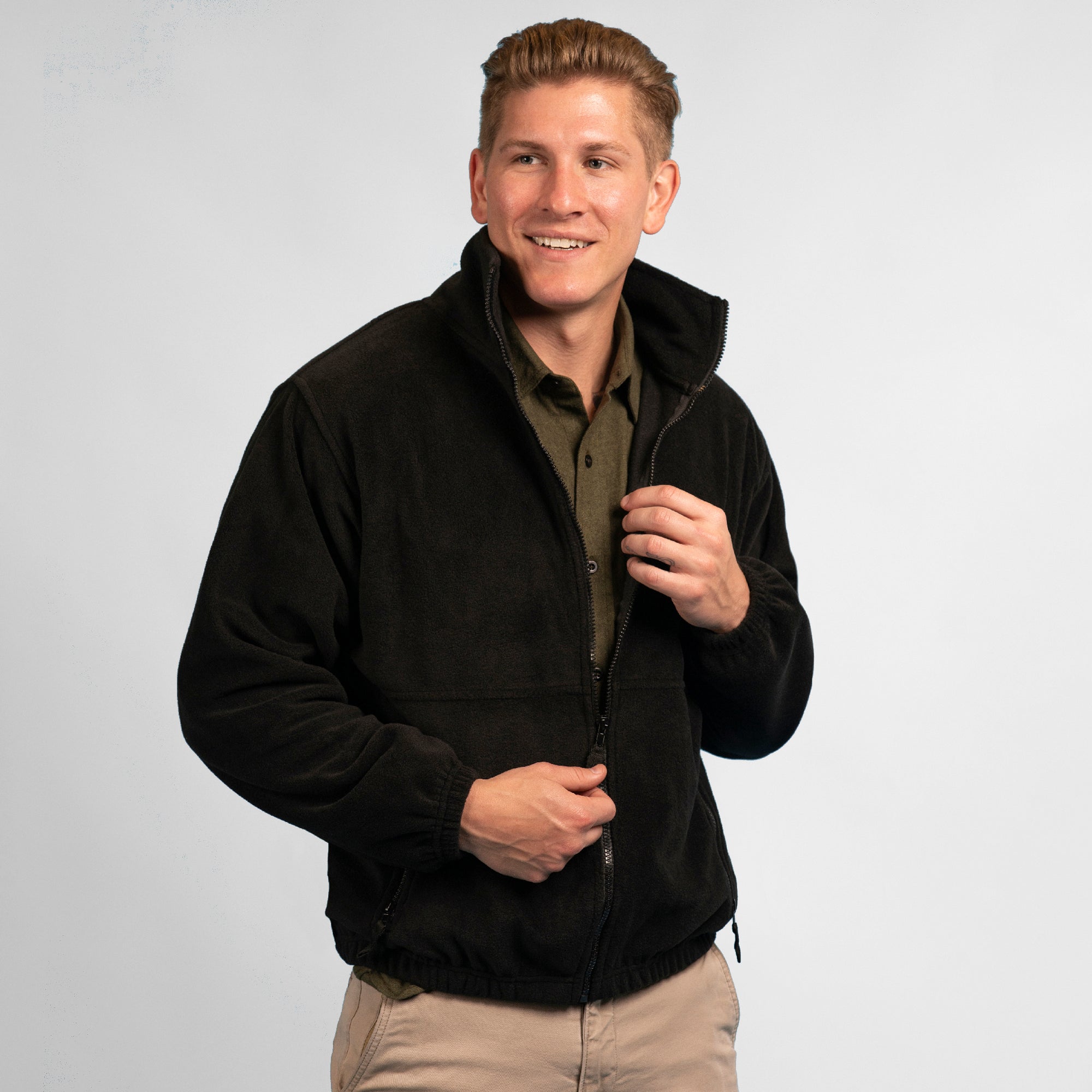 MENS FULL ZIP POLAR FLEECE JACKET - B3062 | Burnside Sierra