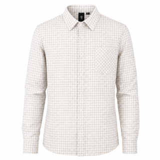 Buy grey-white-gingham MENS STRETCHED POPLIN - B3291