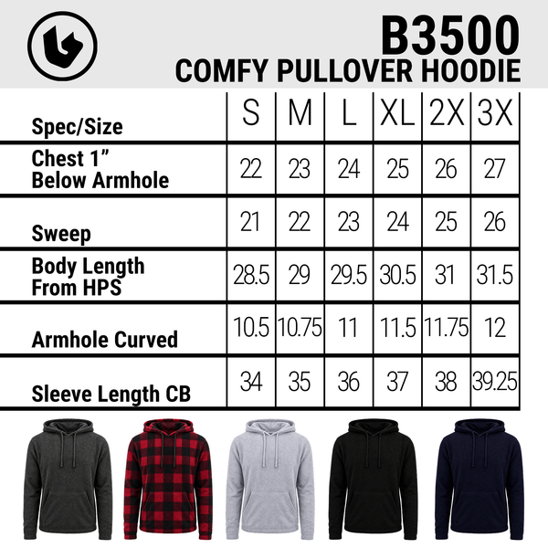 COMFY PULLOVER HOODIE - B3500