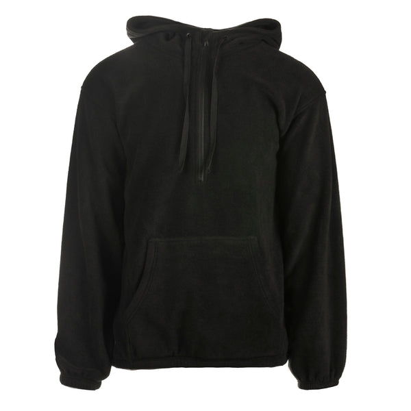 MENS 1/4 ZIP POLAR FLEECE  HOODIE - B3600