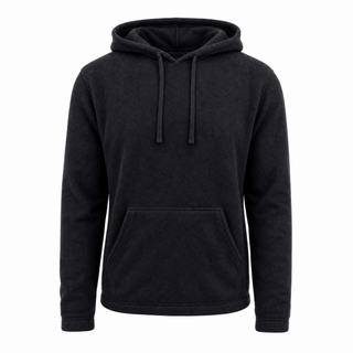 Buy black MENS 1/4 ZIP POLAR FLEECE  HOODIE - B3600