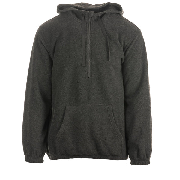 MENS 1/4 ZIP POLAR FLEECE  HOODIE - B3600