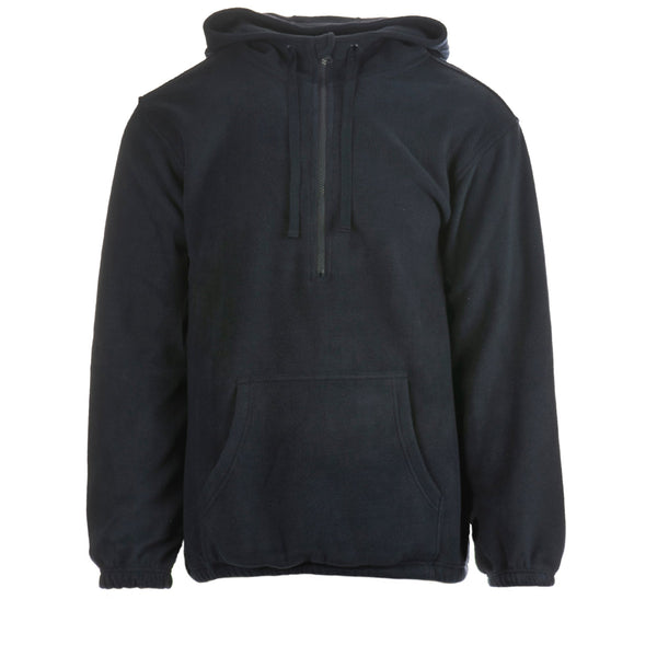 MENS 1/4 ZIP POLAR FLEECE  HOODIE - B3600