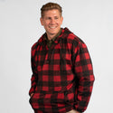 MENS 1/4 ZIP POLAR FLEECE  HOODIE - B 3600