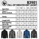 MENS FULL ZIP SWEATER KNIT JACKET - B3901
