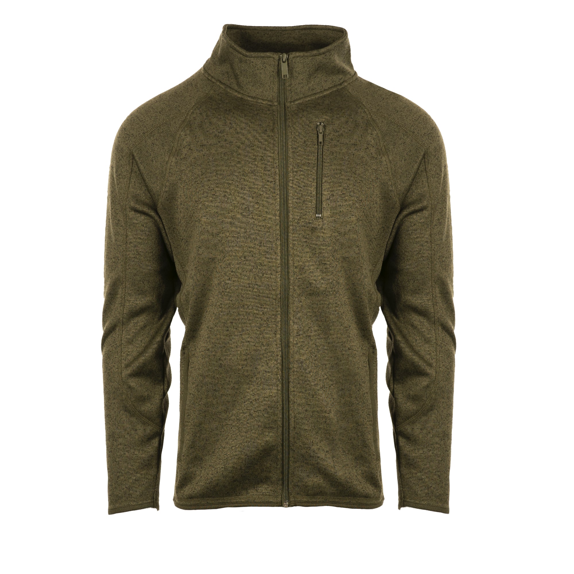 MENS FULL ZIP SWEATER KNIT JACKET - B3901 | Burnside Sierra