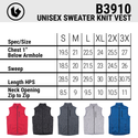 UNISEX SWEATER KNIT VEST - B3910