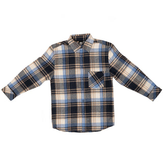 BOYS LONG SLEEVE Y/D FLANNEL SHIRT - B4212