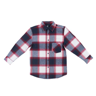 BOYS LONG SLEEVE Y/D FLANNEL SHIRT - B4212