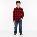 BOYS LONG SLEEVE Y/D FLANNEL SHIRT - B4212