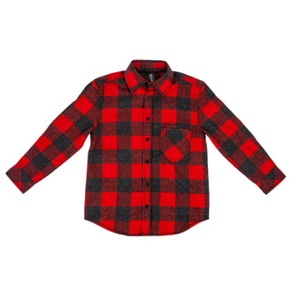 Buy red-heather-black Burnside Traditional &quot;One Pocket&quot; Youth Flannel - B4212