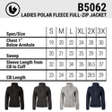 LADIES FULL ZIP POLAR FLEECE JACKET - B5062