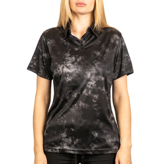 Buy black-tie-dye Burnside Ladies Burn Golf Polo - B5101