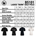 LADIES BURN GOLF POLO - B5101