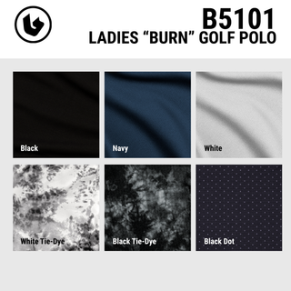 LADIES BURN GOLF POLO - B5101