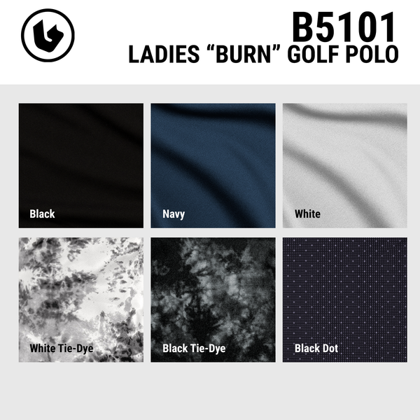 LADIES BURN GOLF POLO - B5101