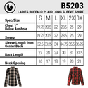 LADIES BUFFALO PLAID Y/D LONG SLEEVE SHIRT - B5203