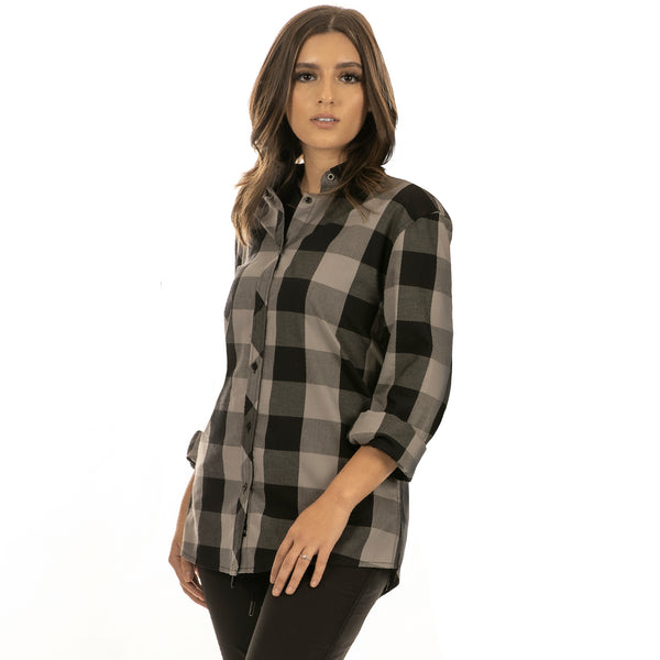 Burnside Ladies Long Sleeve Buffalo Plaid - B5203