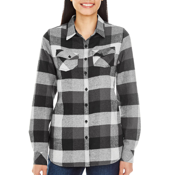 LADIES LONG SLEEVE Y/D FLANNEL SHIRT - B5210