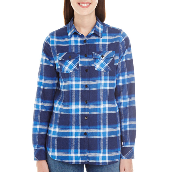 LADIES LONG SLEEVE Y/D FLANNEL SHIRT - B5210