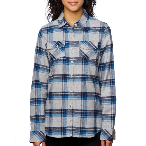 LADIES LONG SLEEVE Y/D FLANNEL SHIRT - B5210