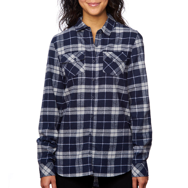 LADIES LONG SLEEVE Y/D FLANNEL SHIRT - B5210