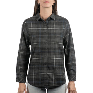 Buy charcoal-blue Burnside Ladies &quot;No Pocket&quot; Flannel - B5212