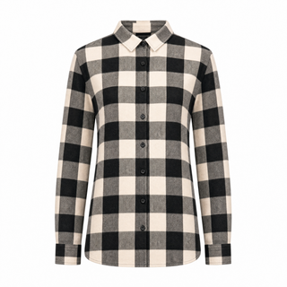Buy ecru-black THE LADIES BOYFRIEND FLANNEL - B5215