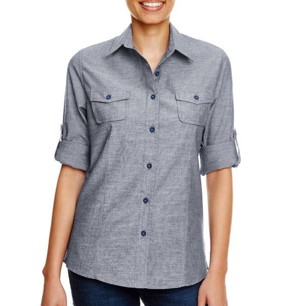 Burnside Ladies Short Sleeve All Day Chambray - B5255