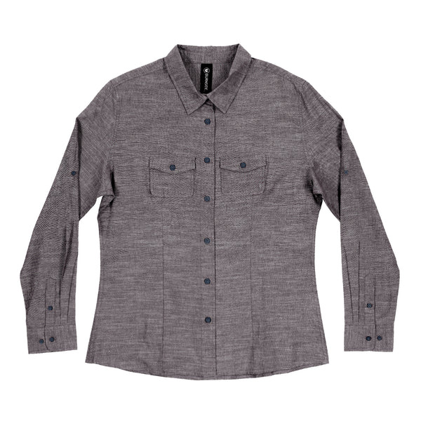 BURNSIDE LADIES  LONG SLEEVE CHAMBRAY SHIRT - B 5255