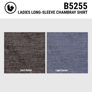 BURNSIDE LADIES  LONG SLEEVE CHAMBRAY SHIRT - B5255