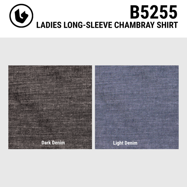BURNSIDE LADIES  LONG SLEEVE CHAMBRAY SHIRT - B5255