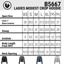 LADIES MODEST CROP HOODIE - B5667