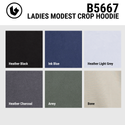 LADIES MODEST CROP HOODIE - B5667