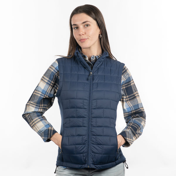 LADIES BURNSIDE QUILTED PUFFER VEST - B 5703